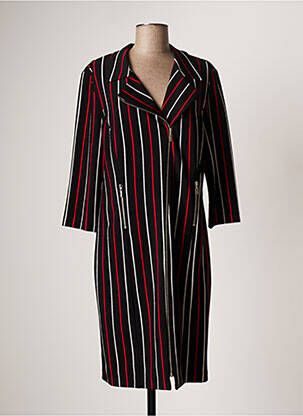 Robe mi-longue manches longues manches longues noir FRANK LYMAN femme