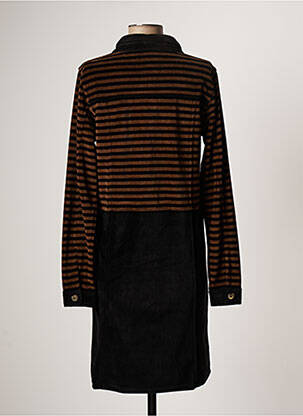 Robe mi-longue manches longues manches longues noir ANANKE femme
