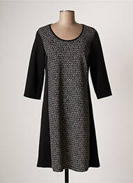 Robe mi-longue manches 3/4 manches 3/4 noir GARELLA femme