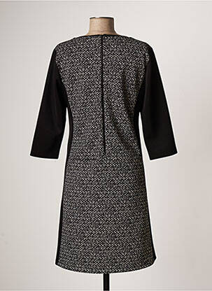 Robe mi-longue manches 3/4 manches 3/4 noir GARELLA femme