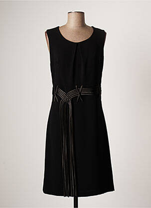 Robe mi-longue sans manche sans manche noir DOUCEL femme