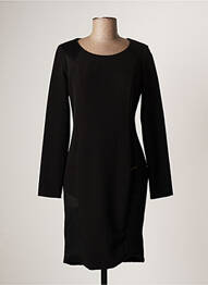 Robe mi-longue manches longues manches longues noir FLY GIRL femme