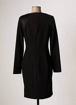 Robe mi-longue manches longues manches longues noir FLY GIRL femme
