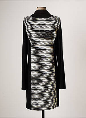 Robe mi-longue manches longues manches longues noir YEST femme
