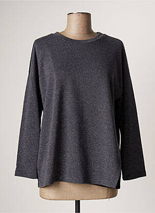 Pull coupe droite manches longues gris ELEONORA AMADEI femme