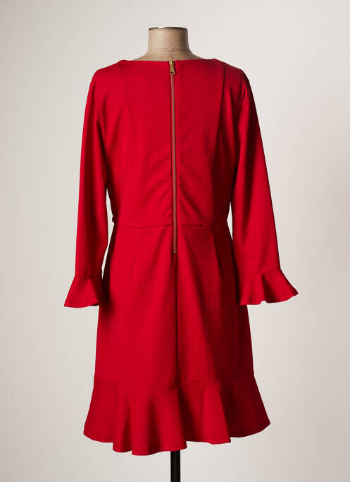 Robe mi-longue manches longues manches longues rouge K-DESIGN femme
