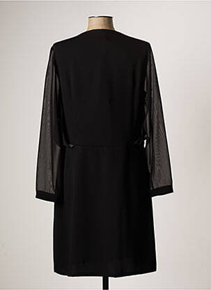 Robe mi-longue manches longues manches longues noir GARELLA femme