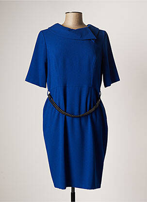 Robe mi-longue manches 3/4 manches 3/4 bleu MICHAELA LOUISA femme