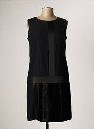 Robe mi-longue tissage crêpe sans manche noir PENNYBLACK femme