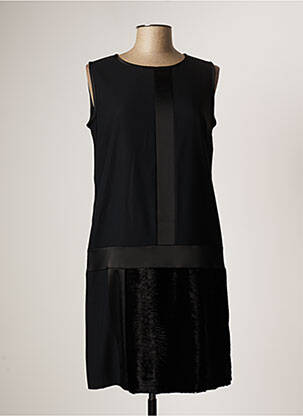 Robe mi-longue tissage crêpe sans manche noir PENNYBLACK femme