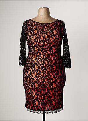 Robe mi-longue manches 3/4 manches 3/4 noir RINASCIMENTO femme