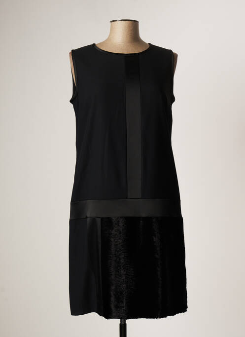 Robe mi-longue tissage crêpe sans manche noir PENNYBLACK femme