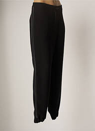 Pantalon droit tissage crêpe taille normale noir POUSSIERE D'ETOLE femme