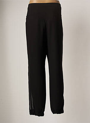 Pantalon droit fermeture zippée sous rabat boutonné taille normale noir POUSSIERE D'ETOLE femme