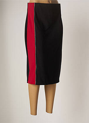 Jupe mi-longue taille normale noir EVALINKA femme