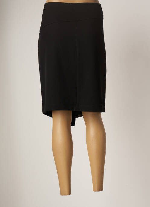 Jupe mi-longue fermeture zip latéral noir LAUREN VIDAL femme