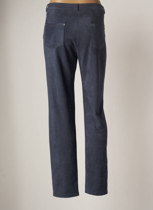 Pantalon droit bleu LESLIE pour femme