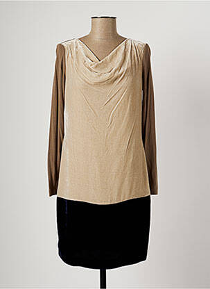 Robe courte manches longues manches longues beige ROSSO 35 femme