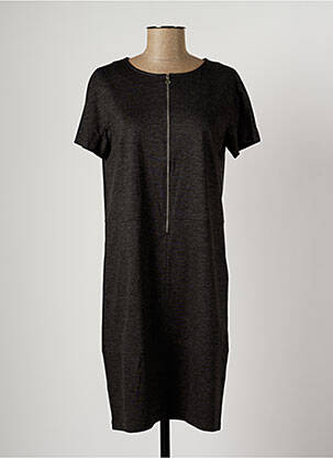 Robe mi-longue manches courtes manches courtes gris ROSSO 35 femme