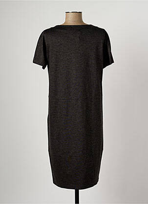 Robe mi-longue manches courtes manches courtes gris ROSSO 35 femme
