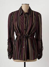 Chemisier coupe cintrée manches longues violet CLAUDE BAUER femme