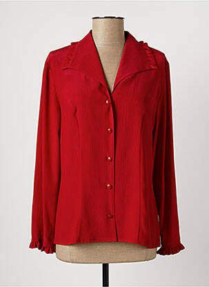 Chemisier coupe cintrée manches longues rouge JEAN DELFIN femme