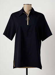 Blouse manches courtes manches courtes bleu HARMONY femme