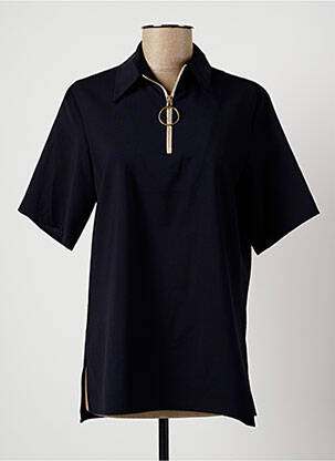 Blouse manches courtes manches courtes bleu HARMONY femme