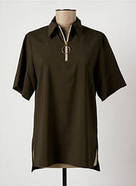 Blouse manches courtes manches courtes vert HARMONY femme