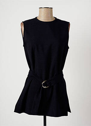 Tunique sans manche col rond bleu HARMONY femme
