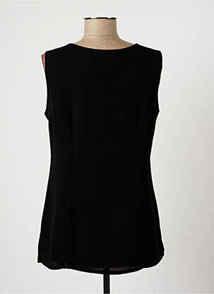 Top tissage crêpe sans manche noir CLAUDE BAUER femme