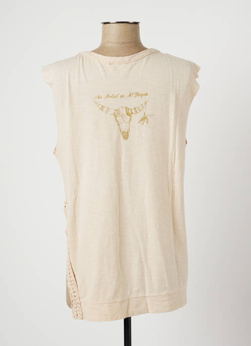 Débardeur beige AU SOLEIL DE ST TROPEZ pour femme