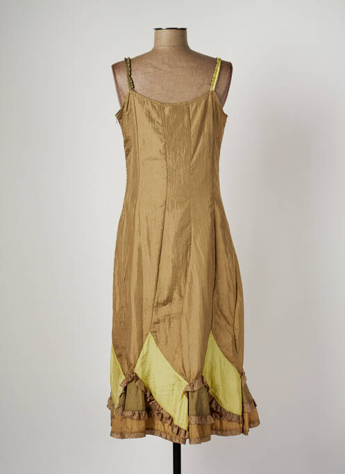 Robe mi-longue marron DANIEL AMAURY pour femme