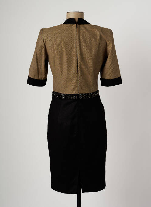 Robe mi-longue noir HELENA SOREL pour femme