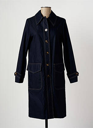 Trench poches sans capuche bleu HARMONY femme