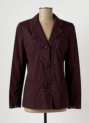 Veste casual col tailleur violet CLAUDE BAUER femme