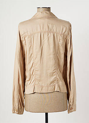 Veste casual col chemisier beige JUST WHITE femme