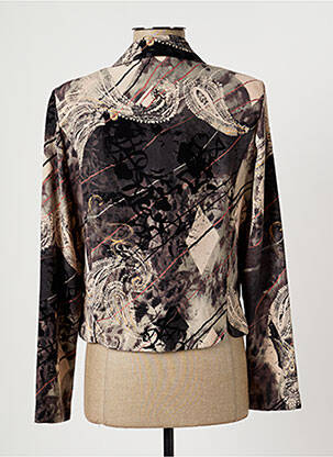Veste casual col tailleur beige CLAUDE BAUER femme