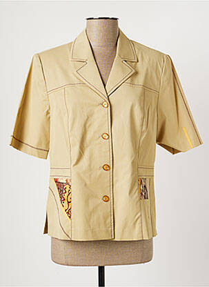 Veste casual col tailleur beige JEAN DELFIN femme