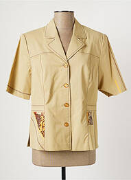 Veste casual col tailleur beige JEAN DELFIN femme