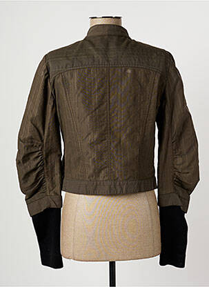 Veste casual col rond vert HELENA SOREL femme