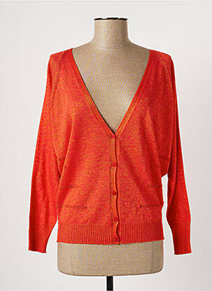 Gilet manches longues stretch orange LUNATISME femme