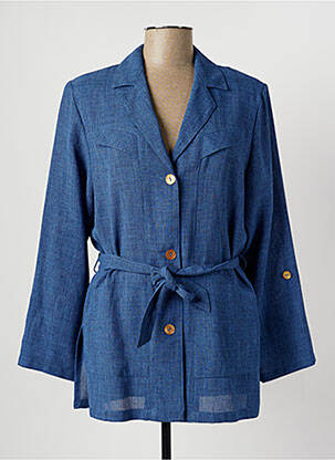 Veste casual col tailleur bleu CLAUDE BAUER femme