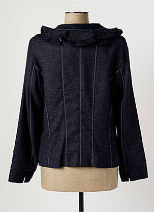 Veste casual col rond bleu BRIGITTE SAGET femme