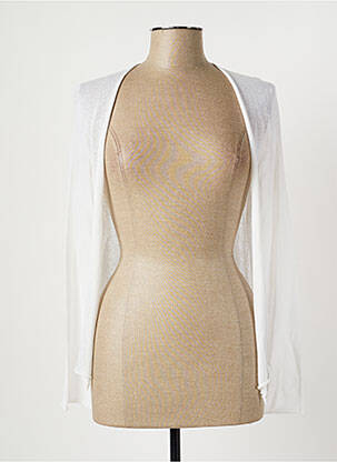 Gilet manches longues stretch blanc FABIANA FILIPPI femme