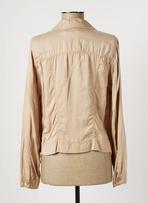 Veste casual col chemisier beige JUST WHITE femme