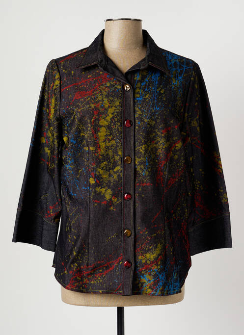 Veste casual col chemisier noir BRIGITTE SAGET femme