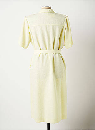 Robe mi-longue manches courtes manches courtes jaune CLAUDE BAUER femme