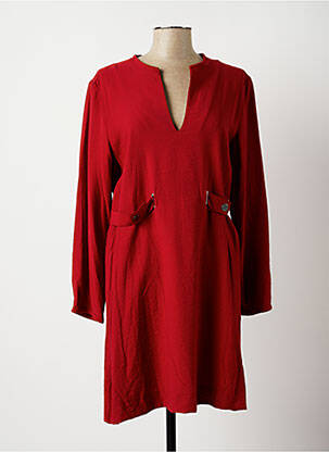 Robe mi-longue manches longues manches longues rouge COP COPINE femme