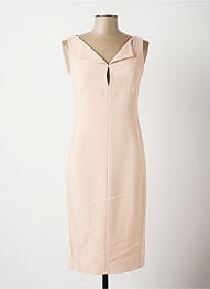 Robe mi-longue tissage crêpe sans manche rose ANTONELLI FIRENZE femme
